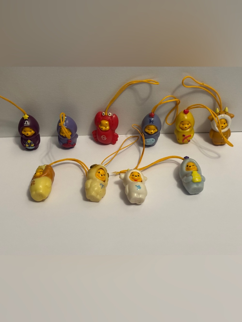 RARE Disney Peek-A-Pooh TOMY Series 11 Zodiac Horoscope Figurines 10 of 12